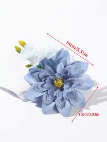 1PC/2PCS Super Fairy Sweet Cute Fabric Flower Decor Hair Clip - Multicolor - View 11