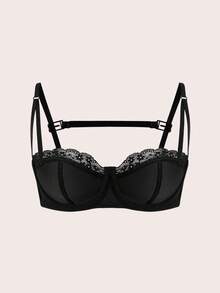 Lignisse Konverter Tali Bra Wanita 1/ 2/ 4/6 PCS Konektor Tali Belakang Anti Selip yang Dapat Diatur Penahan Tali Bra Belakang Rendah Aksesori Bra Racerback Hitam - MultiWarna - View 3