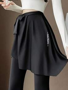 Sports Yoga Asymmetrical Anti-Exposure Wrap Skirt With Tie Straps, Skirt, Dual-Use Shawl And Hip Cover - Multicolor - View 1