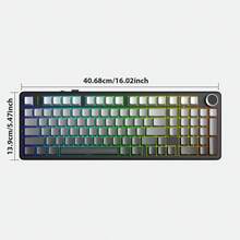AULA F99 PRO 客製化機械鍵盤，附數字鍵盤與旋鈕，墊片結構，RGB 背光，熱插拔軸體，8000mAh 電池，有線/2.4G/藍牙連接，適合辦公與遊戲 - 查看 4