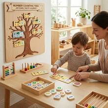 1 Set de Bloques de Conteo Numérico y Tarjetas de Matemáticas, Juego Educativo de Lógica de Suma & Resta, Juguete de Aritmética de Aprendizaje Temprano para Niños - Multicolor - Ver 9