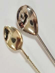 2/5pcs Middle Eastern Style Fatima's Hand Coffee Spoon, Tea Spoon, Dessert Spoon, Creative Metal Small Spoon, Exotic Stirring Spoon, Photo-Worthy Gift Home Afternoon Tea Tableware - View 5