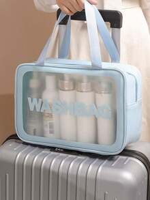 Waterproof Transparent PVC Travel Makeup Bag, Portable Zipper Toiletry & Cosmetic Storage Pouch, Multi-Purpose Organizer Bag, Suitable For Holidays, Back To School Travel Essentials, Parties, Gatherings, Cocktail Parties And Team Building Activities, Perfect As A Gift For Women - View 5