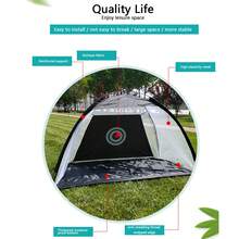 Portable Golf Hitting Practice Net, Golf Swing Training Aid For Indoor Outdoor Backyard Home Golf Practice - Black - View 8