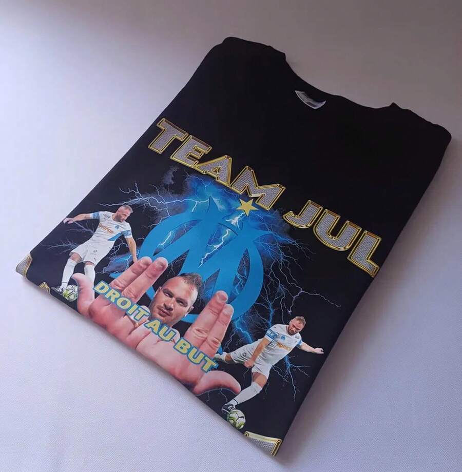 T-Shirt J.U.L Team J.U.L Marseille - OM Olympique De Marseille - 黑色 - 查看 1