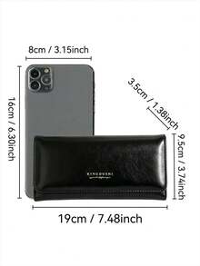 Women's Long Wallet, Minimalist Solid Color Large Capacity Multi-Card Slot Clutch, Suitable For Daily Use And Holiday Gifts - Multicolor - View 5