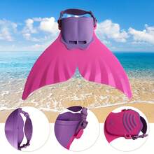 Swimming Fins - Adjustable Foot Pocket - For Swimming Training - Water Sports, Snug Fit Without Slipping, Suitable For Pool Play And Snorkeling Photography - Multicolor - View 3