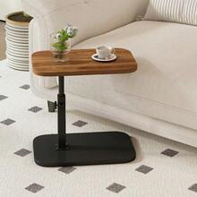 C Shaped Swivel Table – Height Adjustable, 360° Rotating Top For Laptop, Coffee & Skincare - Brown - View 10