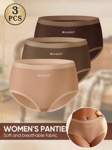 MIOTAN 3 piezas de bragas sin costuras de cintura media para mujer, con efecto levantador de glúteos, alta elasticidad, cómodas y transpirables - Multicolor - Ver 3