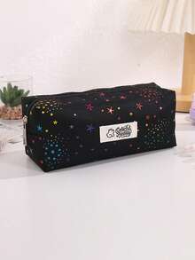 Gradient Star And Polka Dot Pattern Creative Pencil Case, Stylish And Portable Stationery Pouch,Office Desk Organizer For Items, Must-Have Pencil Case For Back-To-School Season - Single Piece - View 15