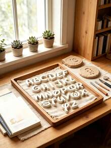 26pcs A-Z Uppercase Letter Clay Stamps, Suitable For Polymer Clay, Pottery And DIY Crafts - Reusable Plastic Letter Stamps, Including A-Z Uppercase Cursive Letters, Suitable For Letter Creation, Scrapbooking, Greeting Card Making - Multicolor - View 6
