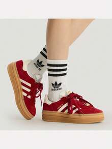 Adidas Originals Unisex GAZELLE BOLD W Low-Top Sports Casual Shoes KJ4293 - Red - View 5