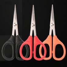 1pc Safety Cover Small Scissors Straight Blade Beauty Scissors Eyebrow Trimming Makeup Scissors Office Study Craft Scissors Random Color - Single Piece - View 5