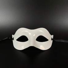 熱門男士半臉面具 平頂光滑表面 聖誕化裝舞會 神秘面具 - 金色 - 查看 8