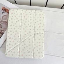 淺粉色碎花圖案平板保護殼，附筆槽，適用於 iPad 10代 10.9 吋 2022 智慧保護殼/Air 13(M3 2025)/Air 11(M3 2025)/11(A16 2025)/適用於 Galaxy S9/S7/S10+/適用於 Galaxy Tab S6 Lite 10.4 吋/適用於 Matepad - 彩色 - 查看 6