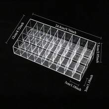 Large Capacity Makeup Storage Box, Transparent Cosmetic Display Rack, Can Store Lipstick, Eyeshadow Palette, Blush, Foundation, Perfume, Skincare Products, Dust-Proof Vanity Organizer, Suitable For Bathroom, Vanity, Tabletop, Bedroom, Sturdy Vanity Storage Box, Applicable For Home, Salon, Retail Display, Earring & Ring Storage Box, Nail Art Accessories Storage Box - Clear - View 15