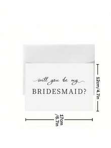 10/5/1pcsFun Cards With Envelopes, Invitation: Will You Be My Bridesmaid? Wedding Invitation, Friend Bridesmaid Invitation Gift, Blessing Gift - Multicolor - View 2