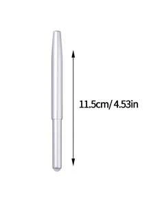 3PCS Retractable Lip Brush Set, Matte Silver Aluminum,Telescopic Design,For Precise Lip Lining&Gloss Blending,Pocket-Friendly For On-The-Go Lip Makeup Touch-Ups - Silver - View 9