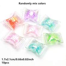 10pcs/set Assorted Color Transparent Candy Shaped Acrylic Beads, Suitable For Diy Bracelet, Necklace, Earring And Other Handmade Crafts Accessories - Multicolor - View 5