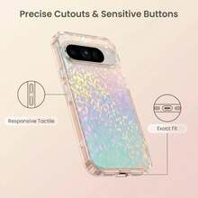 Funda protectora transparente con degradado de strass compatible con Pixel 11Pro XL 11/11Pro/10/9 Pro XL/10/9 Pro/9A/10A, funda de teléfono a prueba de golpes de colores - K3 - Ver 8
