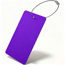1pc Customizable Engraved Luggage Tag - Personalized Name/Address Travel Bag Label With Metal Ring - Colorful Portable Luggage Identification Tag Suitable For Handbag - Multicolor - View 11