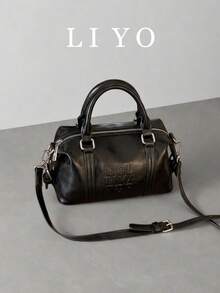 Women's Fashion Boston Handbag, Versatile Commuter Crossbody Bag - Black - View 1