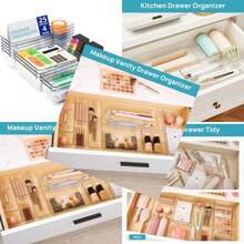 25Pcs Draw Organiser Plastic Box Desk Drawer Fridge Trays Makeup Storage Divider - GB113 - View 2