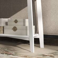 HOMCOM Mesa de banco - Blanco - Ver 9
