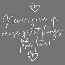 Never Give Up, Big Things Take Time' Inspirational Mirror Decal - Matte Vinyl Sticker, Suitable For Home, Car Window, Bathroom, Kitchen Or Living Room Decor, Mirror Wall Sticker With Motivational Quote - Car Stickers - View 8