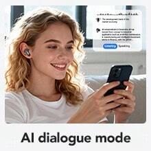 سماعات أذن MINISO MS105 للترجمة بالذكاء الاصطناعي - ترجمة فورية، سماعات أذن لاسلكية مفتوحة الأذن OWS، أحدث تقنية بلوتوث V6.0، إلغاء الضوضاء لمكالمات واضحة، 6.5 ساعة من تشغيل الموسيقى/عمر بطارية طويل، مكبر صوت كبير/صوت عالي، سماعات أذن مانعة للضوضاء - مشاهدة 4
