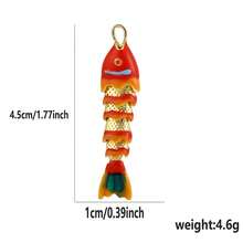 1pc Copper Fish Pendant DIY Bracelet Necklace Ankle Chain Charm, Suitable For Beach Vacation, Gift For Colleagues, Best Friends, Family And Friends - Multicolor - View 30