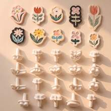 花卉聚合物黏土壓花印章套組 DIY 花卉紋理壓模 手作黏土耳環珠寶陶藝手工裝飾工具組 - Flower Embosser Stamp - 查看 2