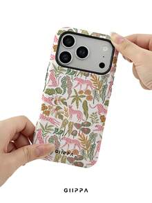 GIIPPA 1 pieza Fondo blanco con diseño de tigre y diferentes patrones de hojas, funda para teléfono 17 Pro Max, compatible con teléfono 16 Pro Max, 15 Pro Max, 14 Pro Max, funda de teléfono de estilo coreano de alta gama, elegante e interesante, compatible con 11/12/13/14/15/16 Pro Max Plus, diseño elegante adecuado para hombres y mujeres, ¡regalo perfecto para novia en Navidad, Día de San Valentín, Pascua, temporada de bodas y cumpleaños! - Multicolor - Ver 6