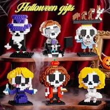 Micro-Particle Mini Halloween Theme Building Blocks Series, DIY Educational Handmade Gift. ABS Material, Building Block Toy Set, Halloween Party Gift, Christmas Gift. - Multicolor - View 8