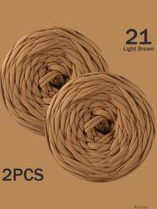 1/2件 T-Shirt 紗線，大號 300g±20g/件 -2cm 寬，編織布料柔軟聚酯纖維紗線，適用於 DIY 鉤編包包、籃子、地墊、拖鞋、娃娃、紗線手工藝。多色紗線、度假紗線、鉤編紗線、手工紗線、多功能鉤編配件、手工禮物 - 彩色 - 查看 81