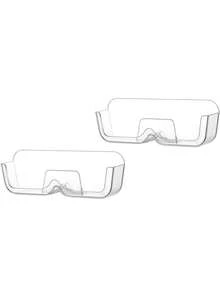 2/4/6pcs High Transparency Eyeglass Holder, Fashion Eyeglass Storage Organizer, Wall-Mounted Eyeglass Display Box With Adhesive Backing, Suitable For Home, Office, Dorm - View 9