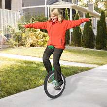 Monociclo verde da 18 pollici (73–85 cm) regolabile in altezza, per uso esterno, con pedali antiscivolo e sella ergonomica, ideale per allenamento dell'equilibrio, fitness ed esercizio fisico. - Verde - Visualizzare 5