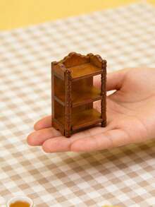 1pc 5.5cm 1:12 Dollhouse Miniature Luxury Fun Vintage 3-Tier Storage Rack, Independent Mystery Box Package Dollhouse Furniture, Suitable For Adult Women Mini Vintage Interior Decor, Vintage Theme Anniversary, Autumn Atmosphere Birthday Gift, Home Desktop Collection Display, All-Season Vintage Light Luxury Soft Decor Matching Item - Multicolor - View 2