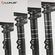 LUNJE Aluminum Hidden Handlebar Riser Spacer, MTB Road Bike Height Extender Adapter, Bicycle Stem Raiser Cycling Accessories, Multiple Sizes Optional Replacement Parts - Black - View 7