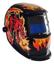 Careta De Soldar Uso Industrial Soldadura Electronica Diseño - Dragon Rojo - Ver 2