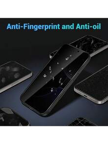 Yezodawee 2pcs Anti-Peeping Tempered Glass Screen Protector With Auto-Alignment Installation Kit, Compatible With IPhone 17 Pro Max/17 Air/17e/16 Pro Max/16e/15 Pro Max/14 Plus/13 Pro Max/12 Pro/11 Pro Max/Xs Max And More, Full Coverage, Anti-Fingerprint, Anti-Drop - Black - View 6