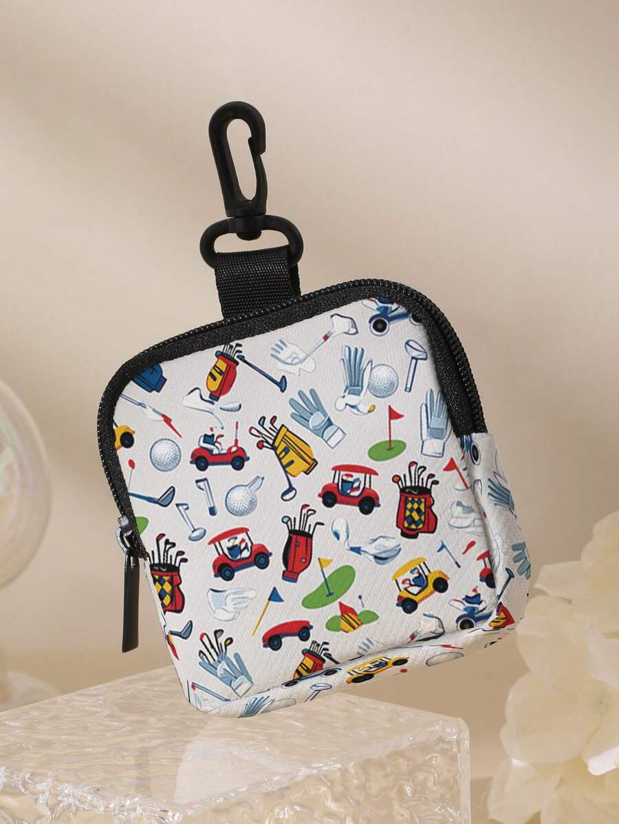 Mini Coin Purse With Double-Sided Dark Theme Printed,Portable And Multi-Purpose Small Bag,Suitable For Headphones,Keys,Cards,Cosmetics And Small Items - Multicolor - View 1