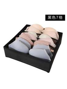 Caja de almacenamiento de ropa interior, caja de almacenamiento con divisor para ropa interior y calzoncillos - Negro - Ver 8
