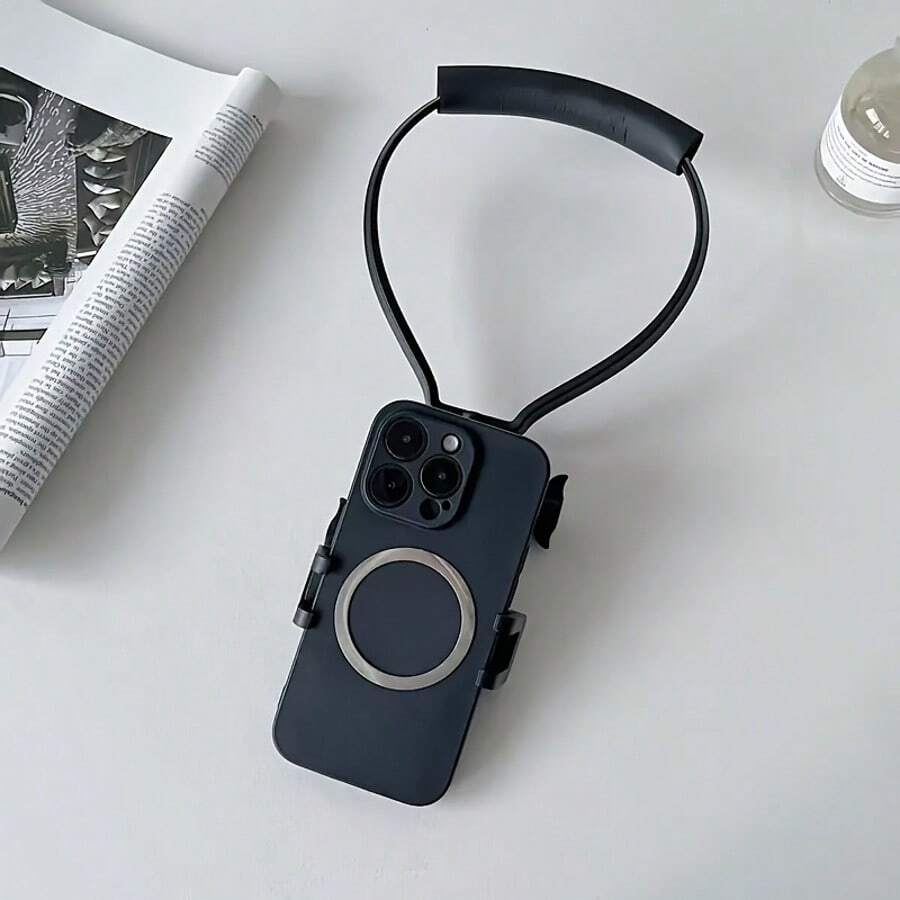 1pc/1set Neck/Chest Phone Mount With Adjustable Strap - Hands-Free Design For Android Smartphones, Stable Video Calls, Gaming And Vlogging, One-Click Installation - Suitable For Content Creators And Daily Use, Durable Material, Phone Accessory, Easy Viewing, Fashion Accessory, Secure Grip, Outdoor Enthusiasts