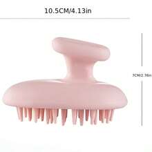 Handheld Scalp Massage Shampoo Brush With Soft Bristles, Wet & Dry Use, Scalp Soothing Hair Washing Tool - Silicone Brush - View 2