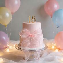 4pcs/8pcs Pink Pre-Tied Organza Bows, Ribbon Mesh Bow Decorations For Birthday Party, Christmas Gift Wrapping, Champagne Bottle, Cake, Candy Bag, Craft Party Decor - 8Pcs - View 4