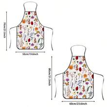 1pc Circle Floral Butterfly Print Apron, Printed With Colorful Small Flowers And Butterfly Patterns, Durable Cooking Apron Suitable For Bakers, Cake Decorators, BBQ Enthusiasts, Gardeners, Painters, Nail Artists - Perfect Gift For Home And Professional Chefs - Baby Blue - View 7