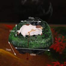 2件/組 5款創意貓咪浮魚缸裝飾擺件，綠色仿石浮底迷你水景配件，水草缸烏龜缸水族氛圍裝飾，居家桌面小魚缸點綴，療癒可愛懸掛設計 - A - 查看 9