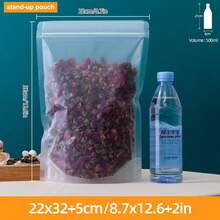 50/100入 雙面 0.18/0.2mm 厚可重複密封防潮塑膠袋，適用派對食物儲存、糖果、零食、文具、珠寶、髮飾、居家、商用、節日派對用品 - Frosted - 查看 42