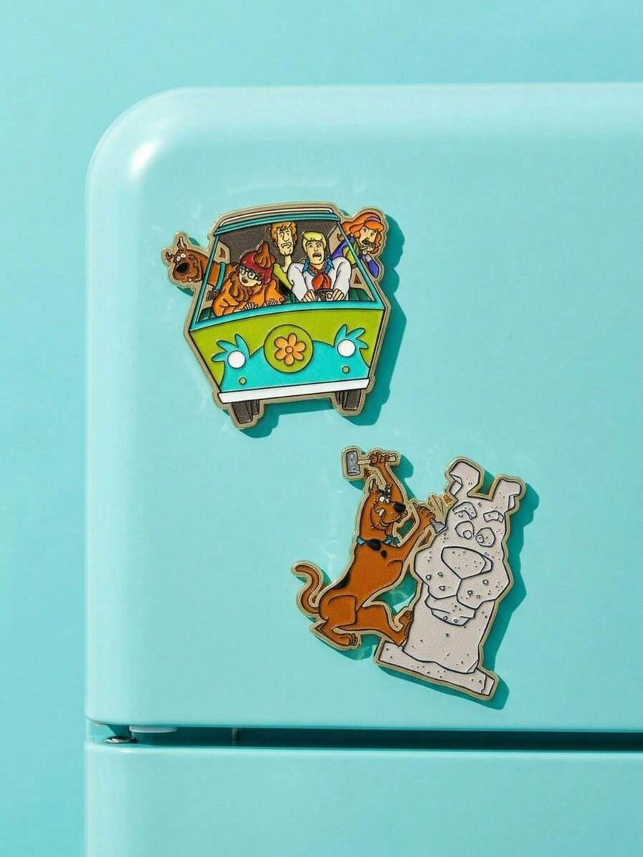 SCOOBY-DOO X Joivida 1個趣味卡通動物造型冰箱磁鐵,兩種款式可選,可愛2D設計,強磁吸附,適合居家廚房、學校、派對的可愛裝飾,也是有趣的DIY材料與兒童小禮物 - 均碼 - 查看 1